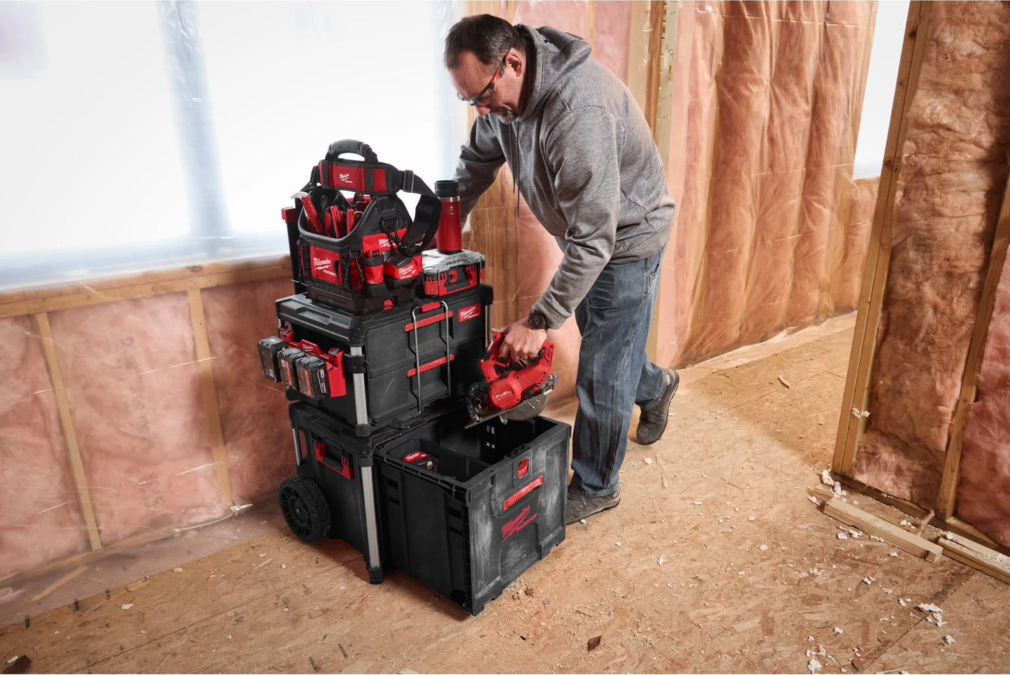 Baúl con ruedas y cajón PACKOUT Milwaukee