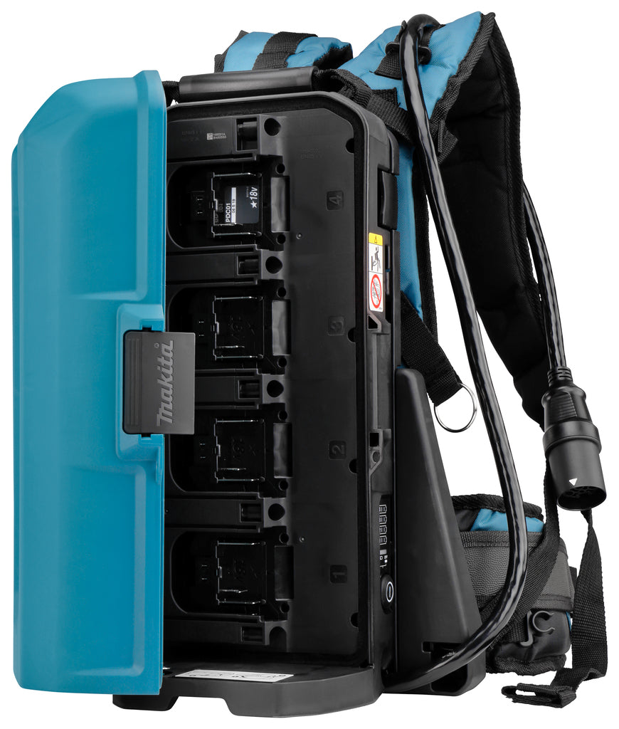 Mochila con 2 adaptadores 18V/36 + 4 baterías 5Ah + cargador doble Makita 191C50-5 PDC01