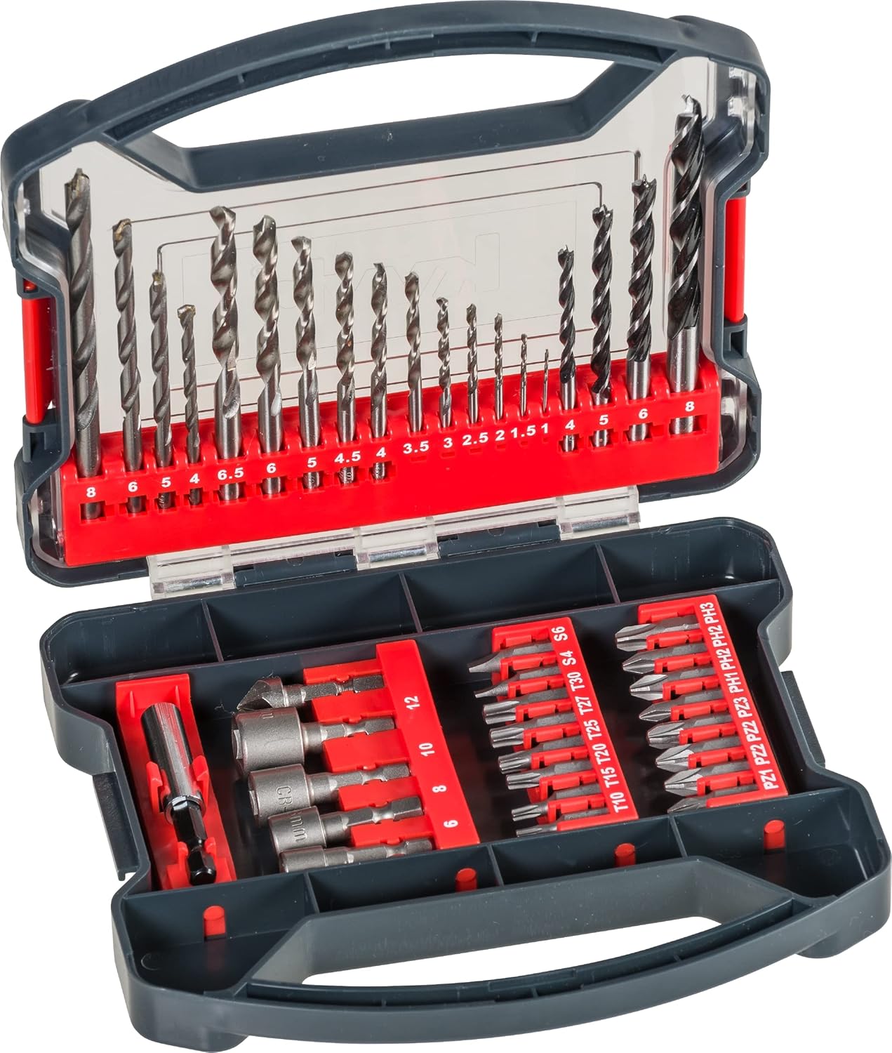 Juego de puntas y brocas para metal, madera y piedra 41pcs KWB 49109104