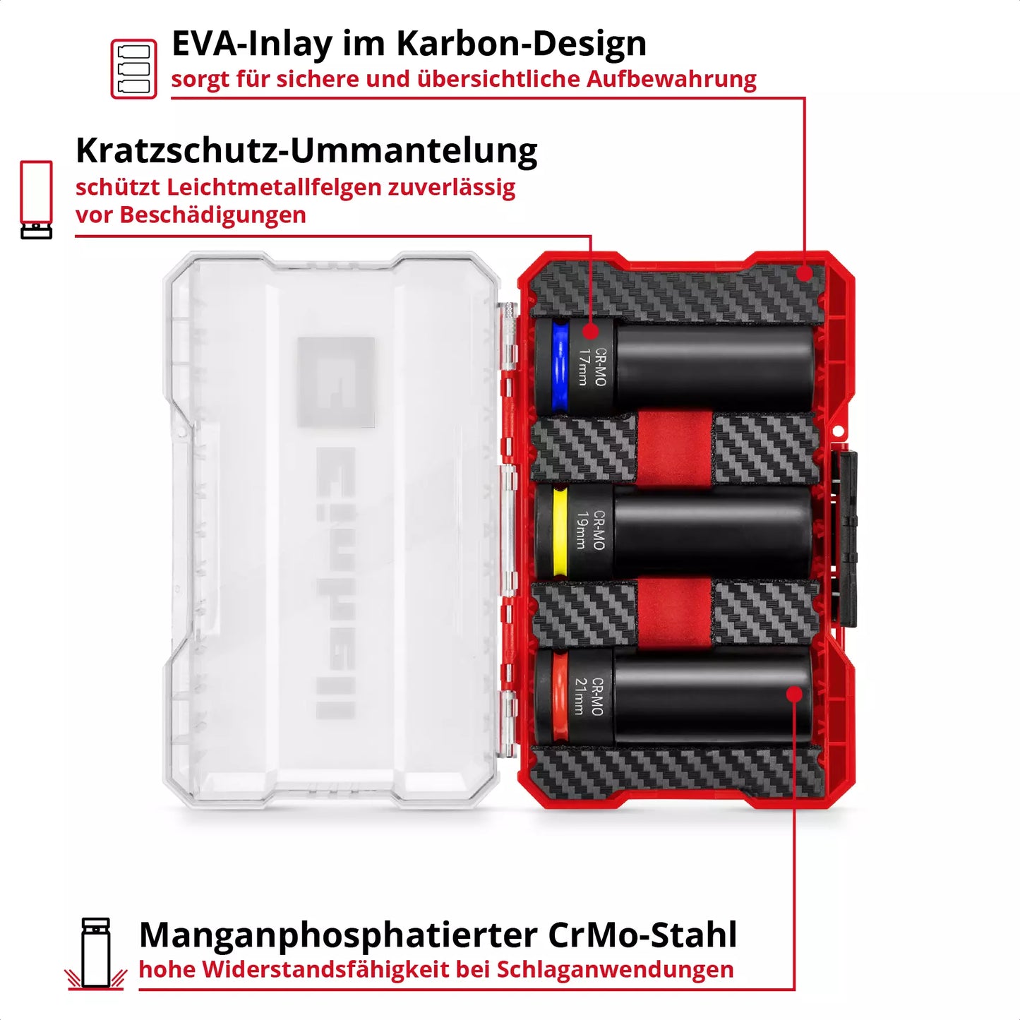 Juego de vasos de impacto 3pcs Einhell 49109263