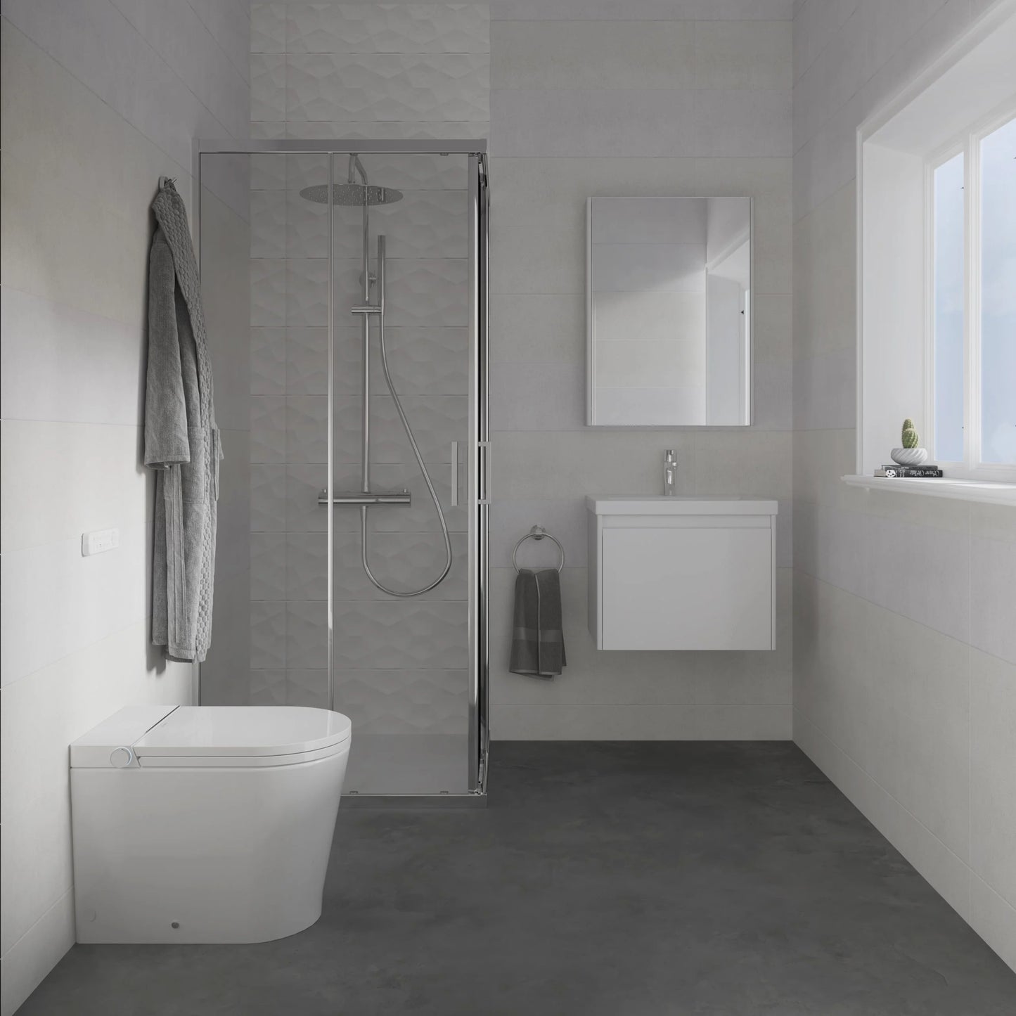 Inodoro Japonés con Smart Cleaning Mizubath Rada Suelo Blanco