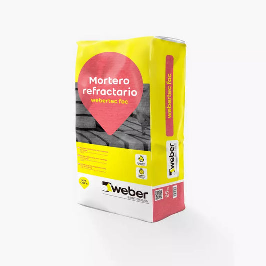 Saco Mortero Refrectario Tec Foc 25kg Weber