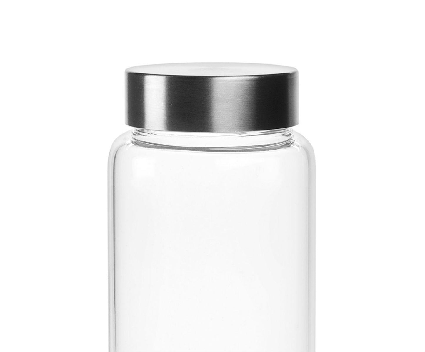 Botella de vidrio con tapa inox 1L Andrea House