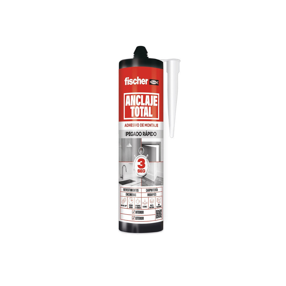 Adhesivo de montaje con pegado rápido Anclaje Total Fischer 290ml