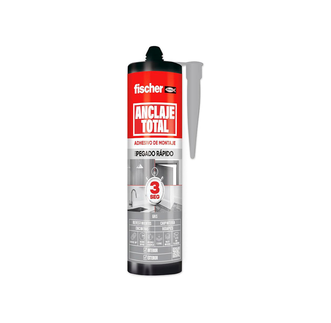 Adhesivo de montaje con pegado rápido Anclaje Total Fischer 290ml